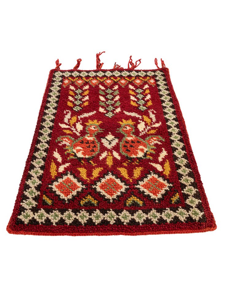 Detail image of  2' 2 x 3' 1  Hand Knotted Moroccan Wool Rug