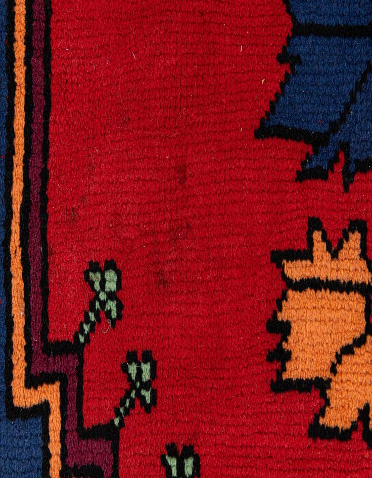 Detail image of  6' 8 x 9' 11  Hand Knotted Moroccan Wool Rug