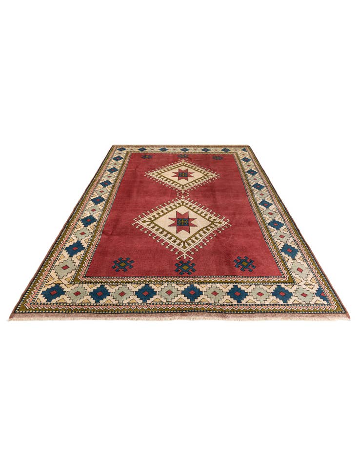 Detail image of  6' 8 x 9' 6  Hand Knotted Moroccan Wool Rug