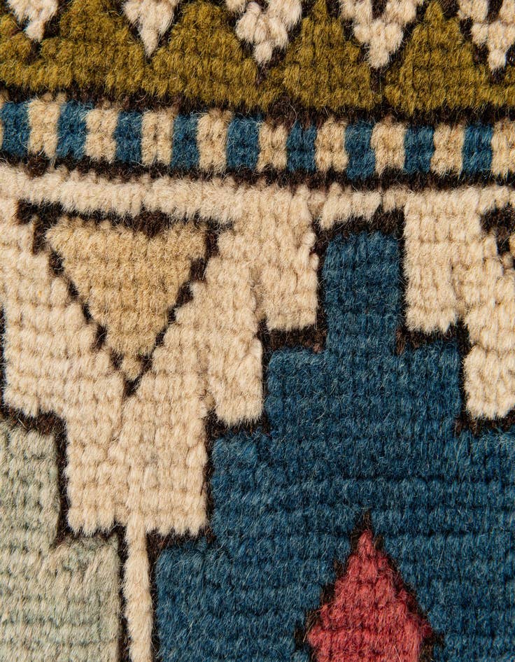 Detail image of  6' 8 x 9' 6  Hand Knotted Moroccan Wool Rug