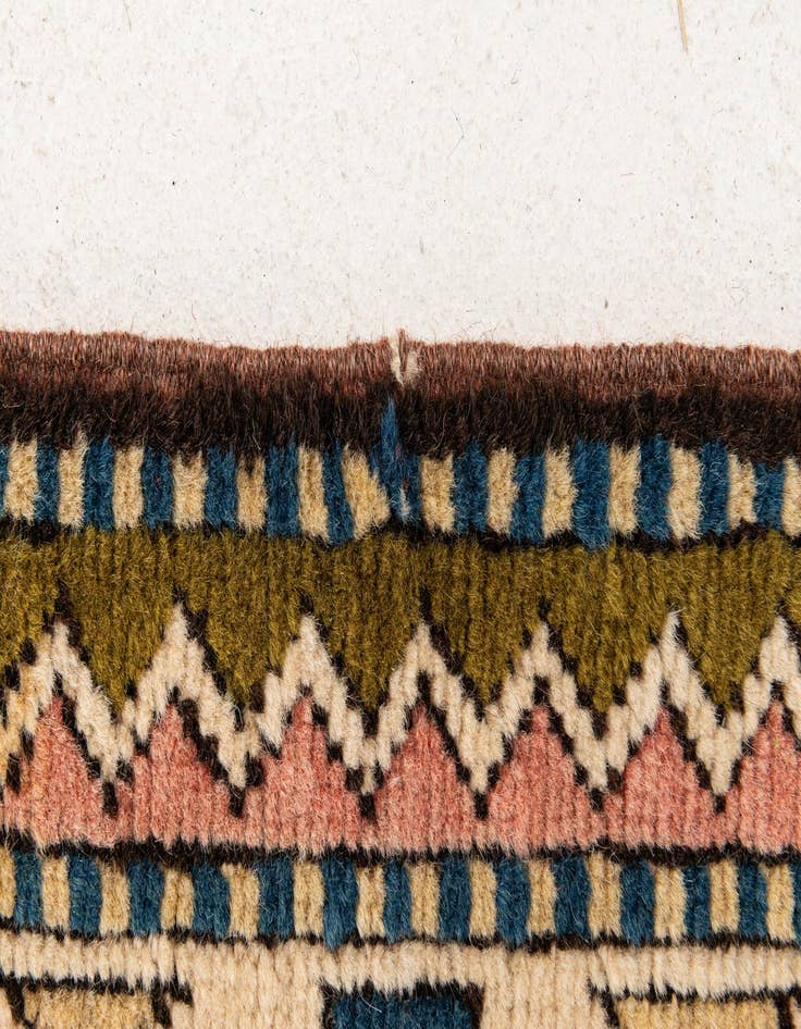 Detail image of  6' 8 x 9' 6  Hand Knotted Moroccan Wool Rug