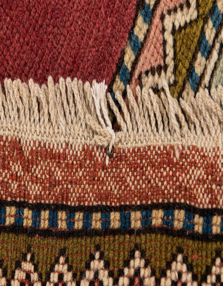 Detail image of  6' 8 x 9' 6  Hand Knotted Moroccan Wool Rug