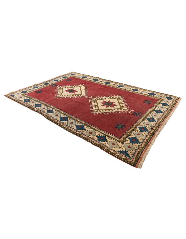 Detail image of  6' 8 x 9' 6  Hand Knotted Moroccan Wool Rug