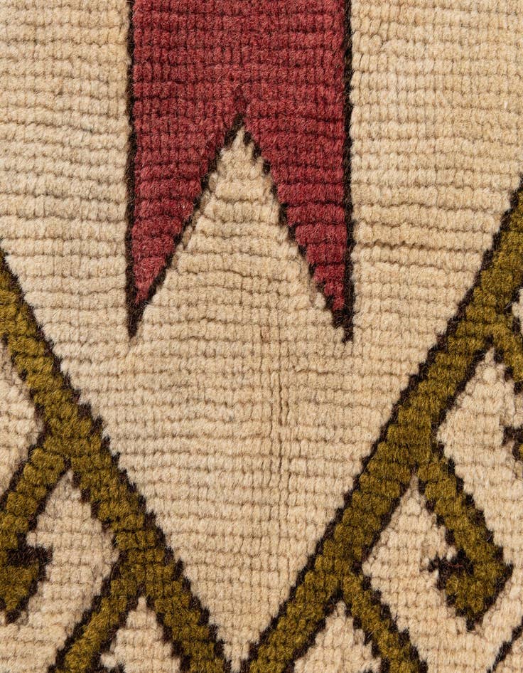 Detail image of  6' 8 x 9' 6  Hand Knotted Moroccan Wool Rug