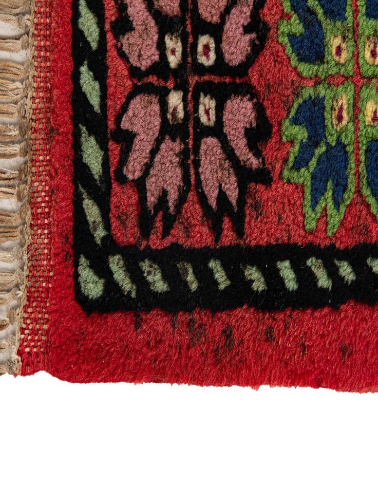 Detail image of  3' 6 x 6'  Hand Knotted Moroccan Wool Rug