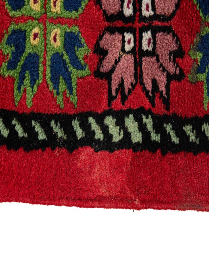 Detail image of  3' 6 x 6'  Hand Knotted Moroccan Wool Rug