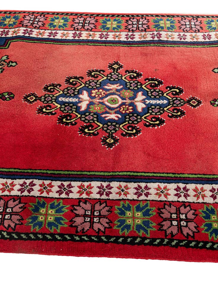 Detail image of  3' 6 x 6'  Hand Knotted Moroccan Wool Rug
