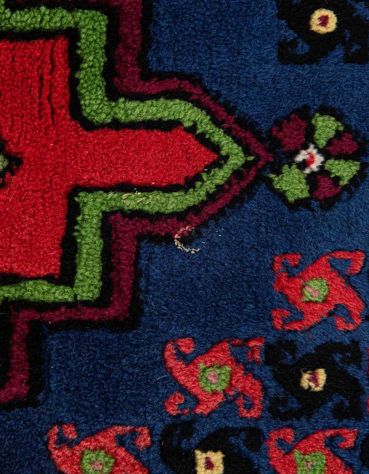 Detail image of  3' 6 x 6'  Hand Knotted Moroccan Wool Rug
