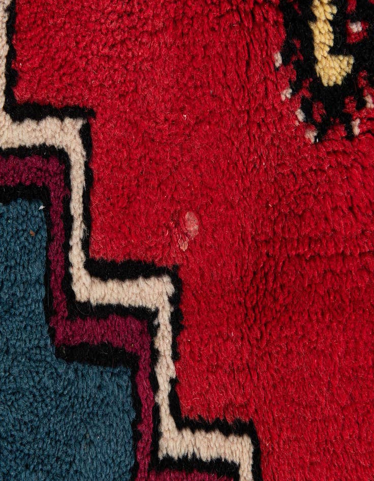 Detail image of  6' 8 x 10' 5  Hand Knotted Moroccan Wool Rug