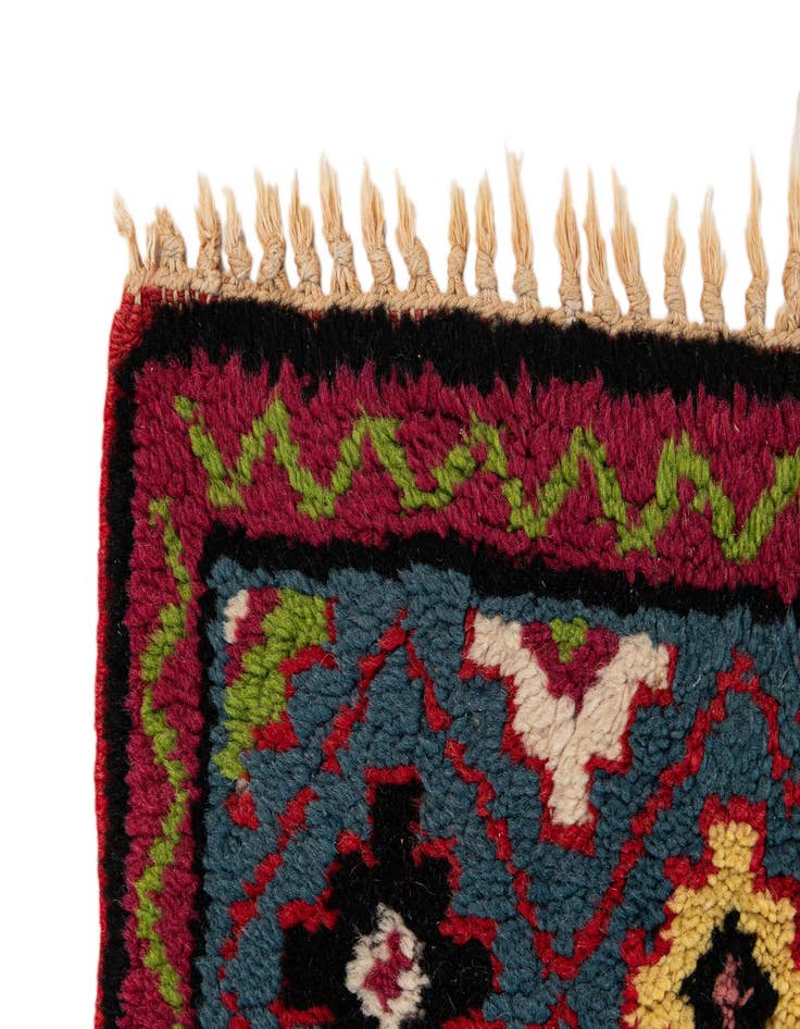 Detail image of  6' 8 x 10' 5  Hand Knotted Moroccan Wool Rug