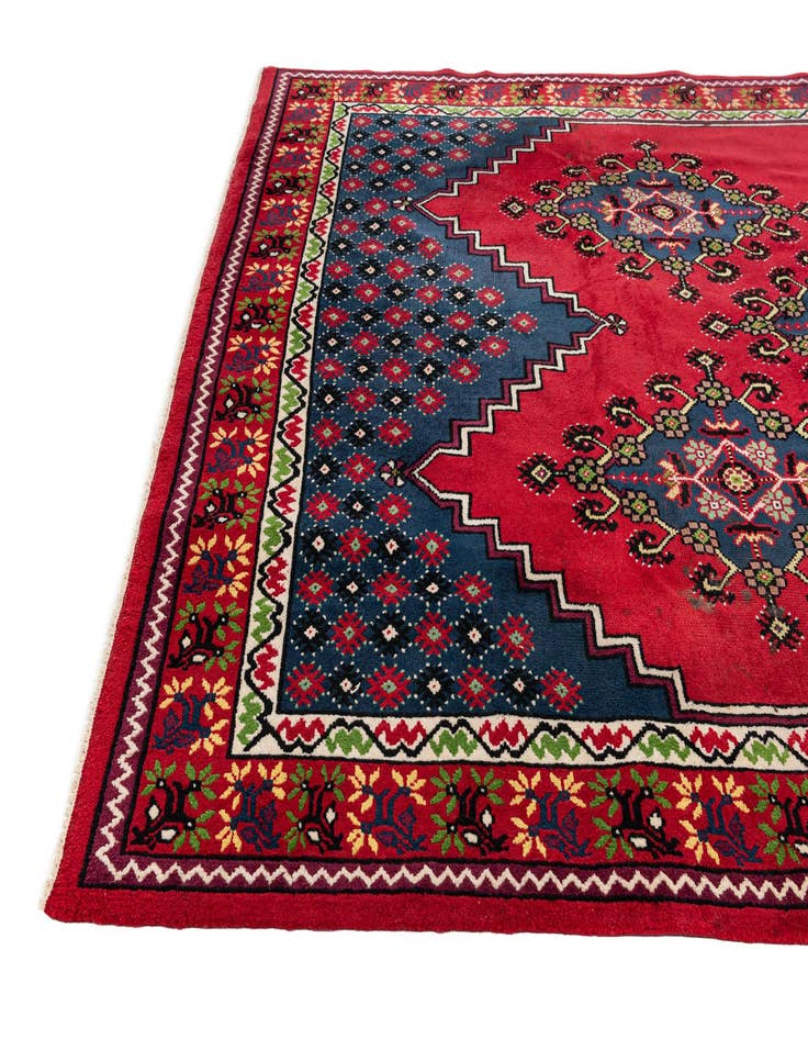 Detail image of  6' 8 x 10' 5  Hand Knotted Moroccan Wool Rug