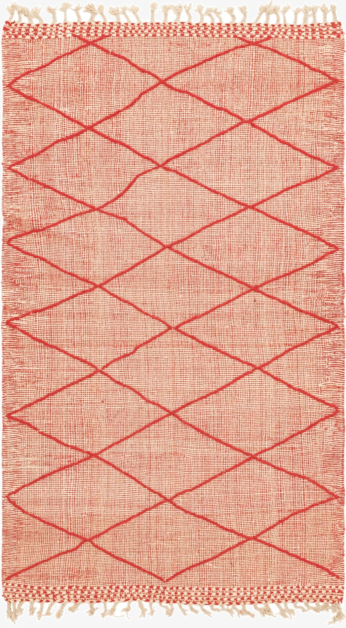  4' 9 x 8' 5  Hand Knotted Moroccan Wool Rug