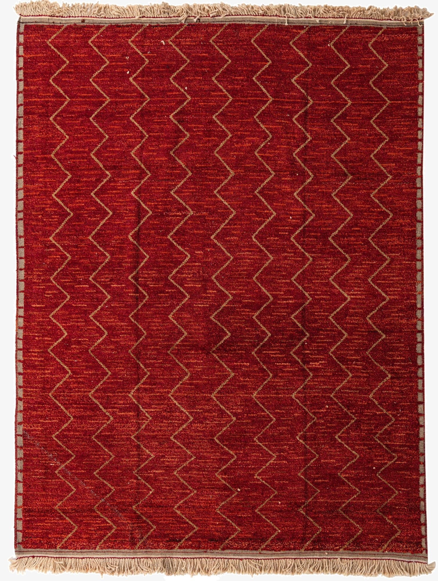  9' 2 x 12' 1  Hand Knotted Moroccan Wool Rug