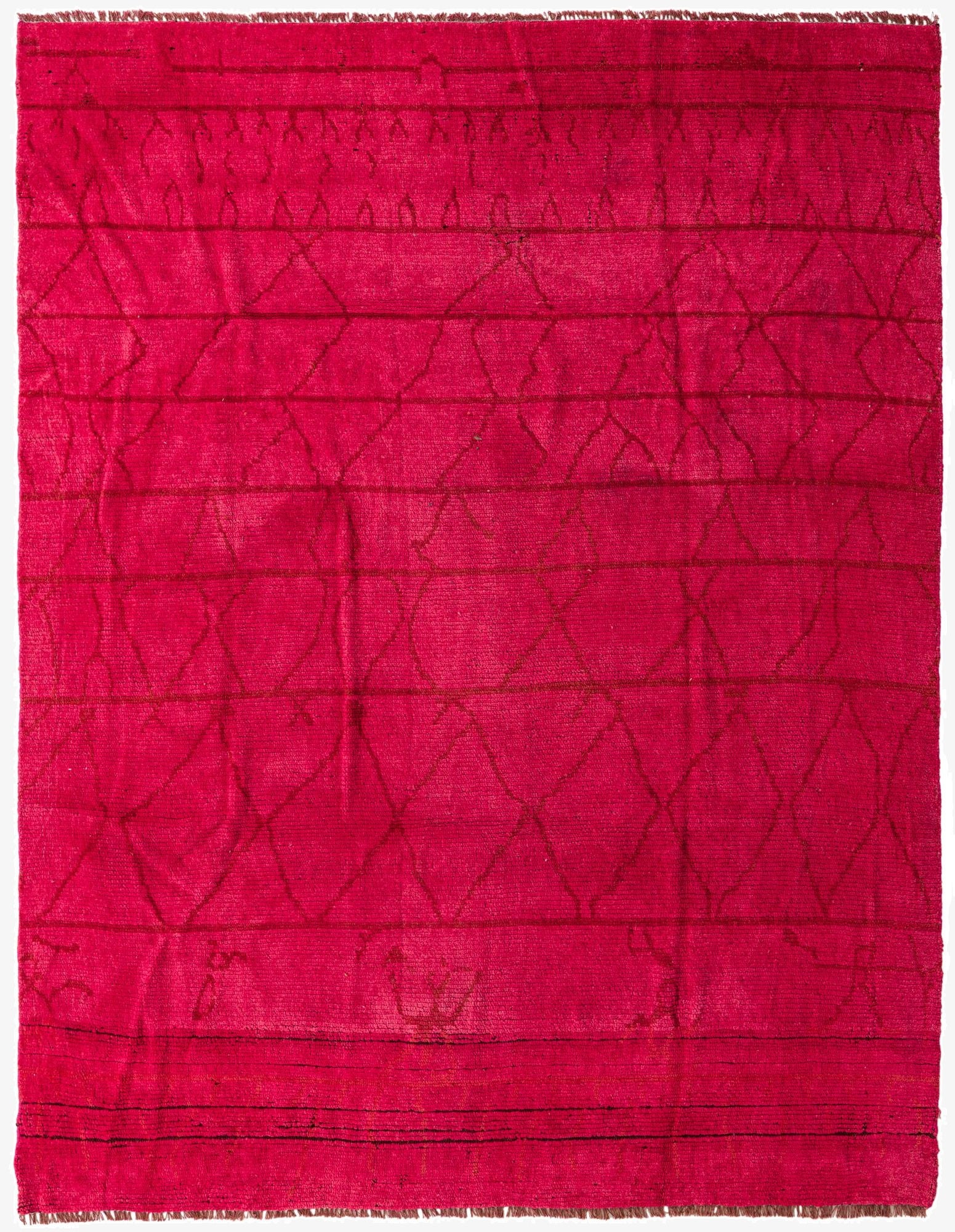  7' 8 x 10' 3  Hand Knotted Moroccan Wool Rug