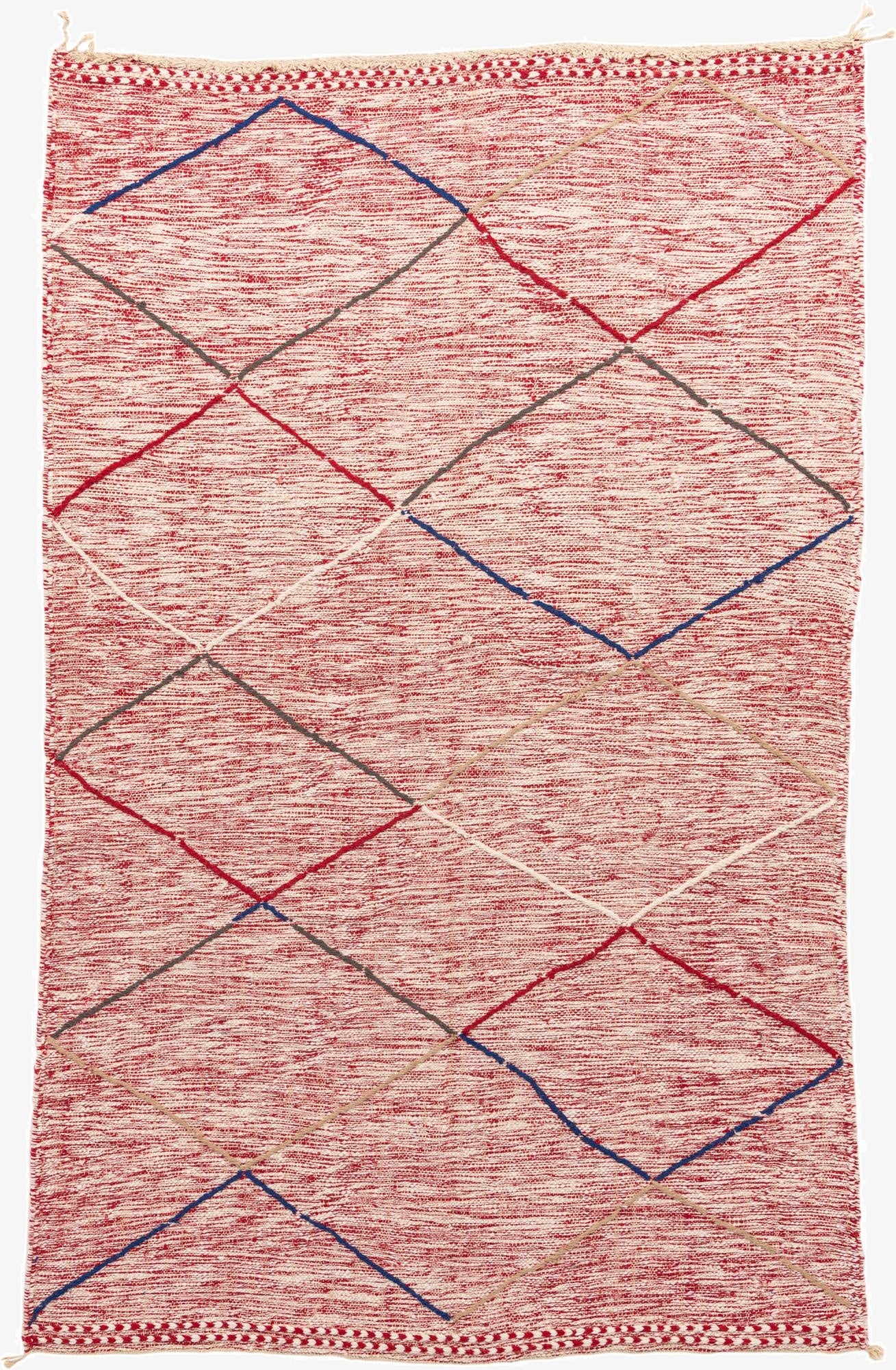  6' 4 x 10' 2  Hand Knotted Moroccan Wool Rug