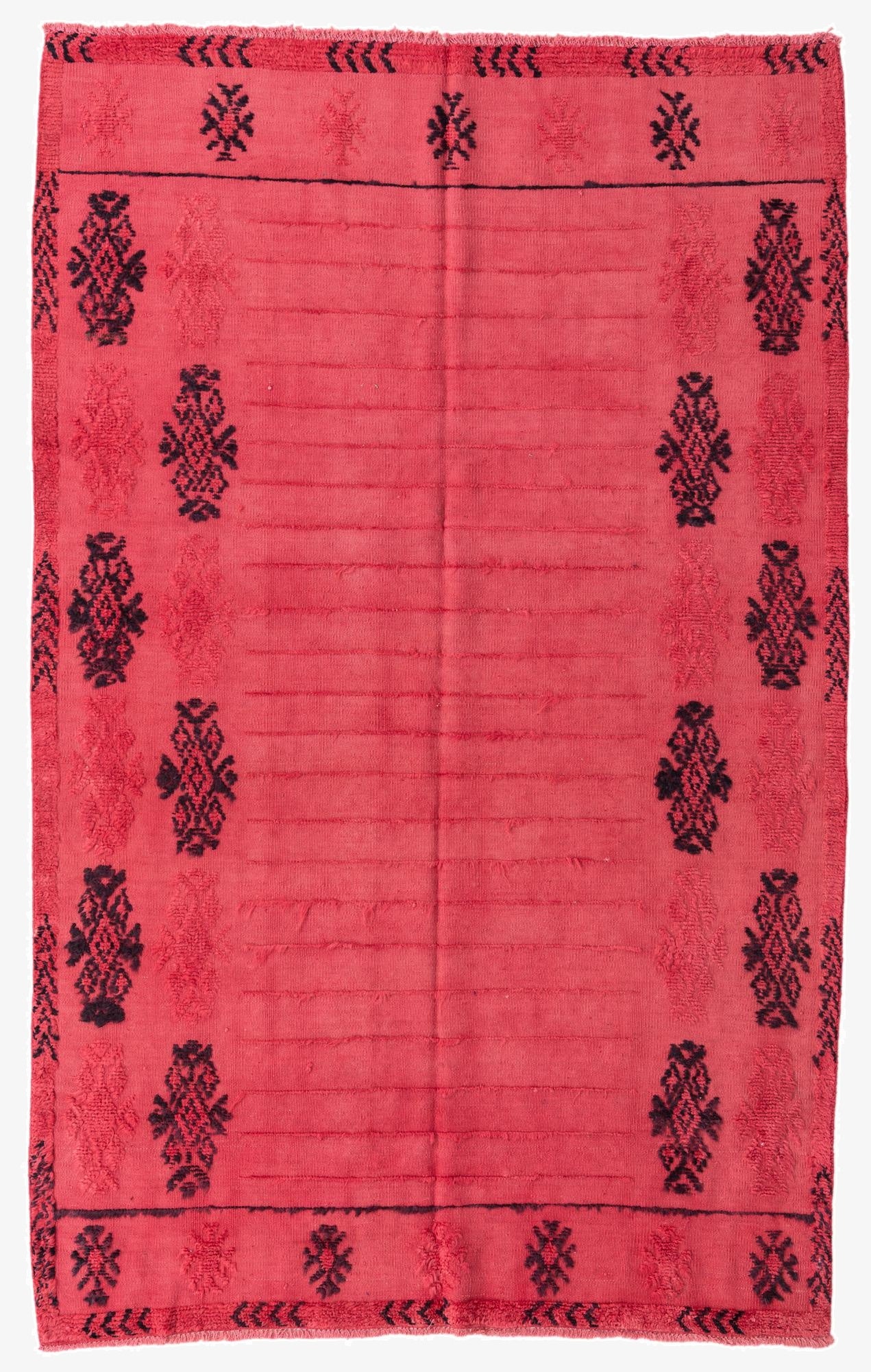  5' 4 x 8' 4  Hand Knotted Moroccan Wool Rug