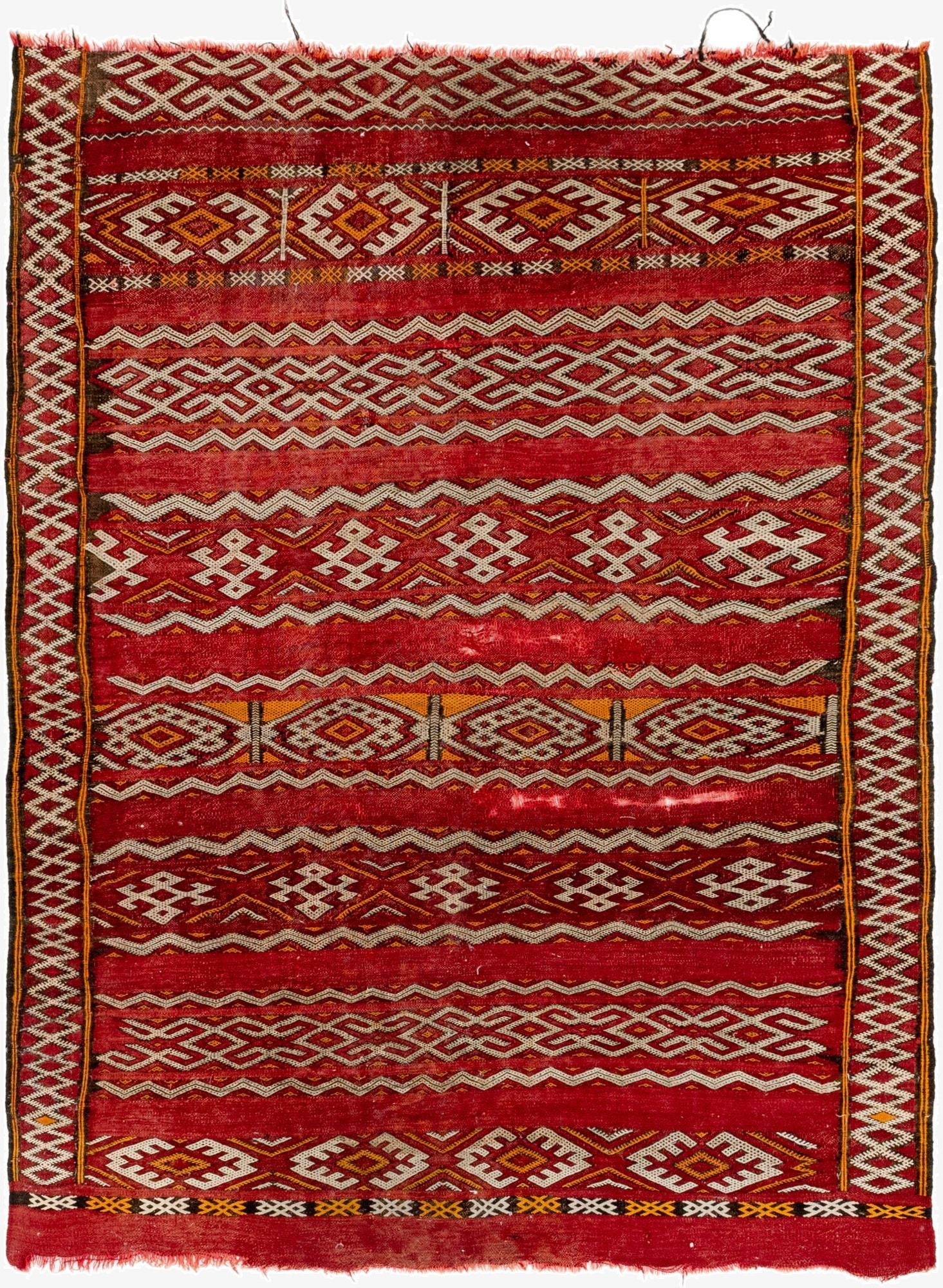  4' 8 x 6' 5  Hand Woven Moroccan Wool Rug