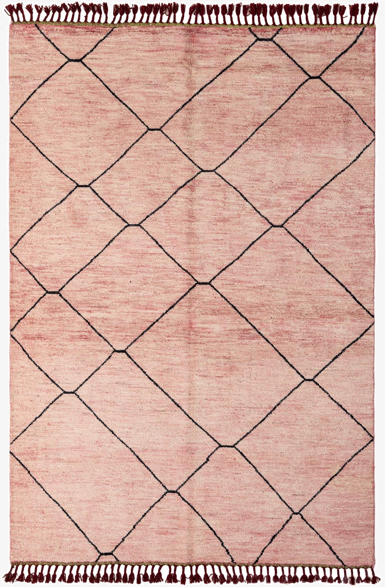  5' 7 x 8' 2  Hand Knotted Moroccan Wool Rug
