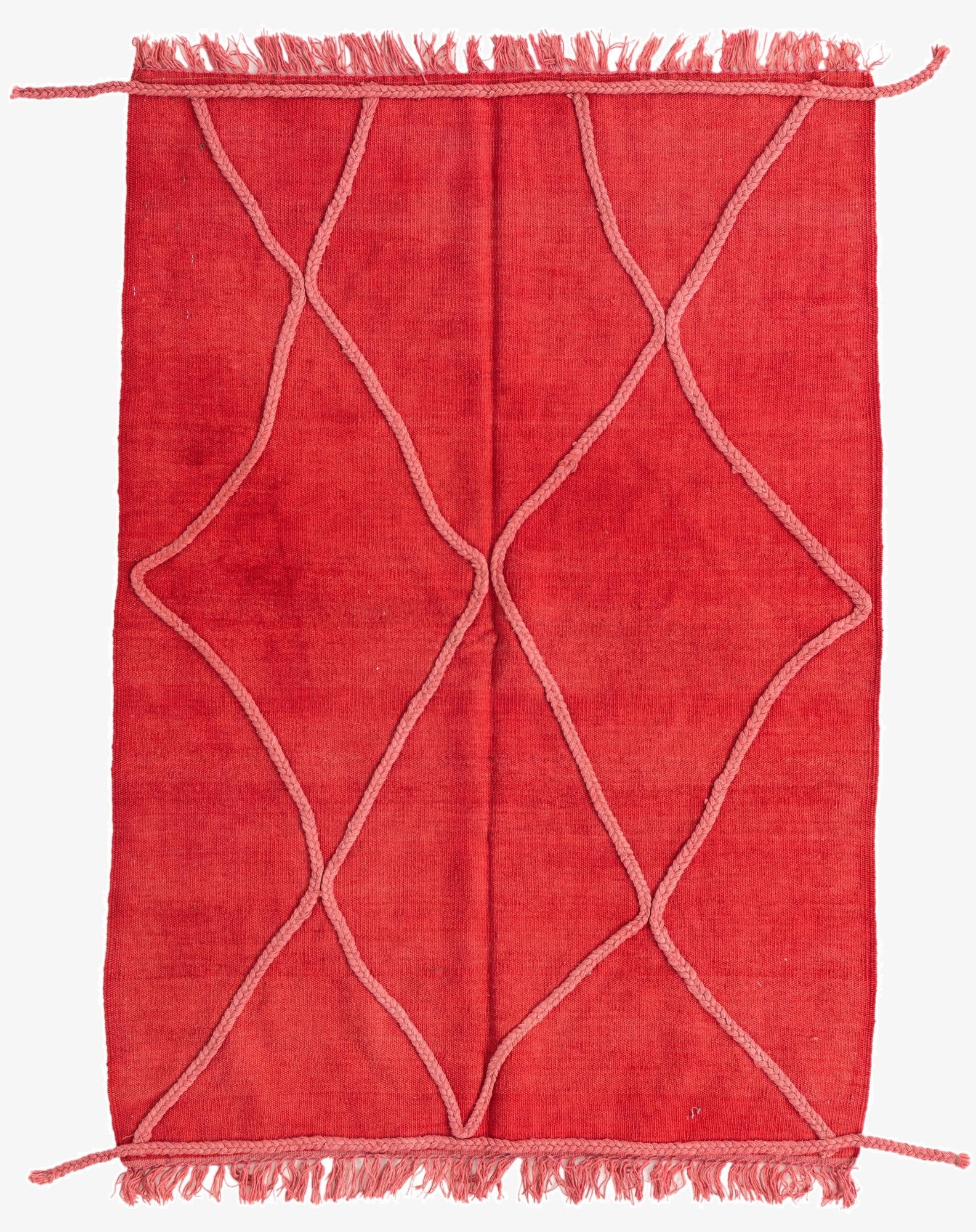  3' 5 x 4' 10  Hand Knotted Moroccan Wool Rug