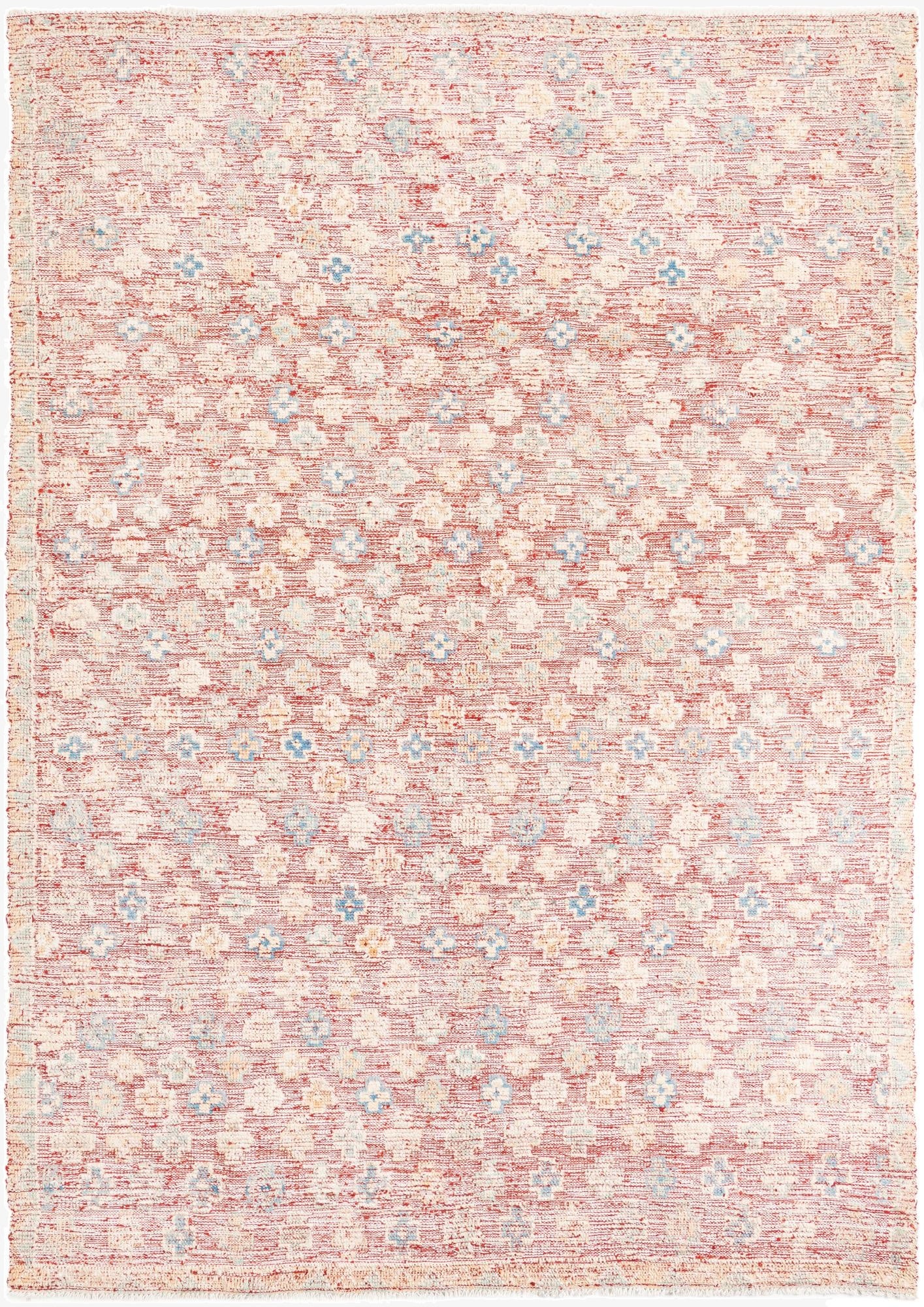  6' 7 x 9'  Hand Knotted Moroccan Wool Rug