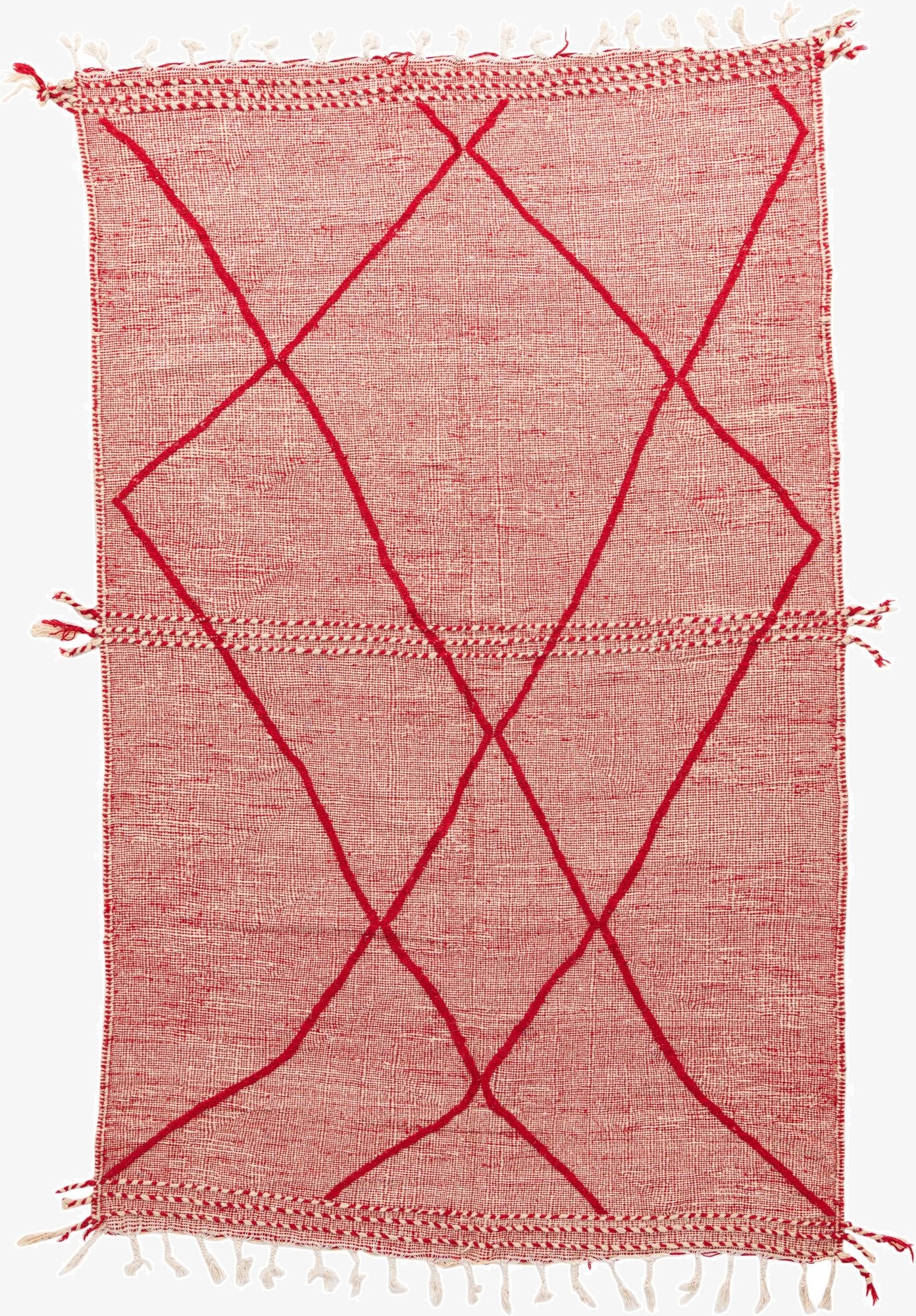  6' 6 x 10' 6  Hand Knotted Moroccan Wool Rug