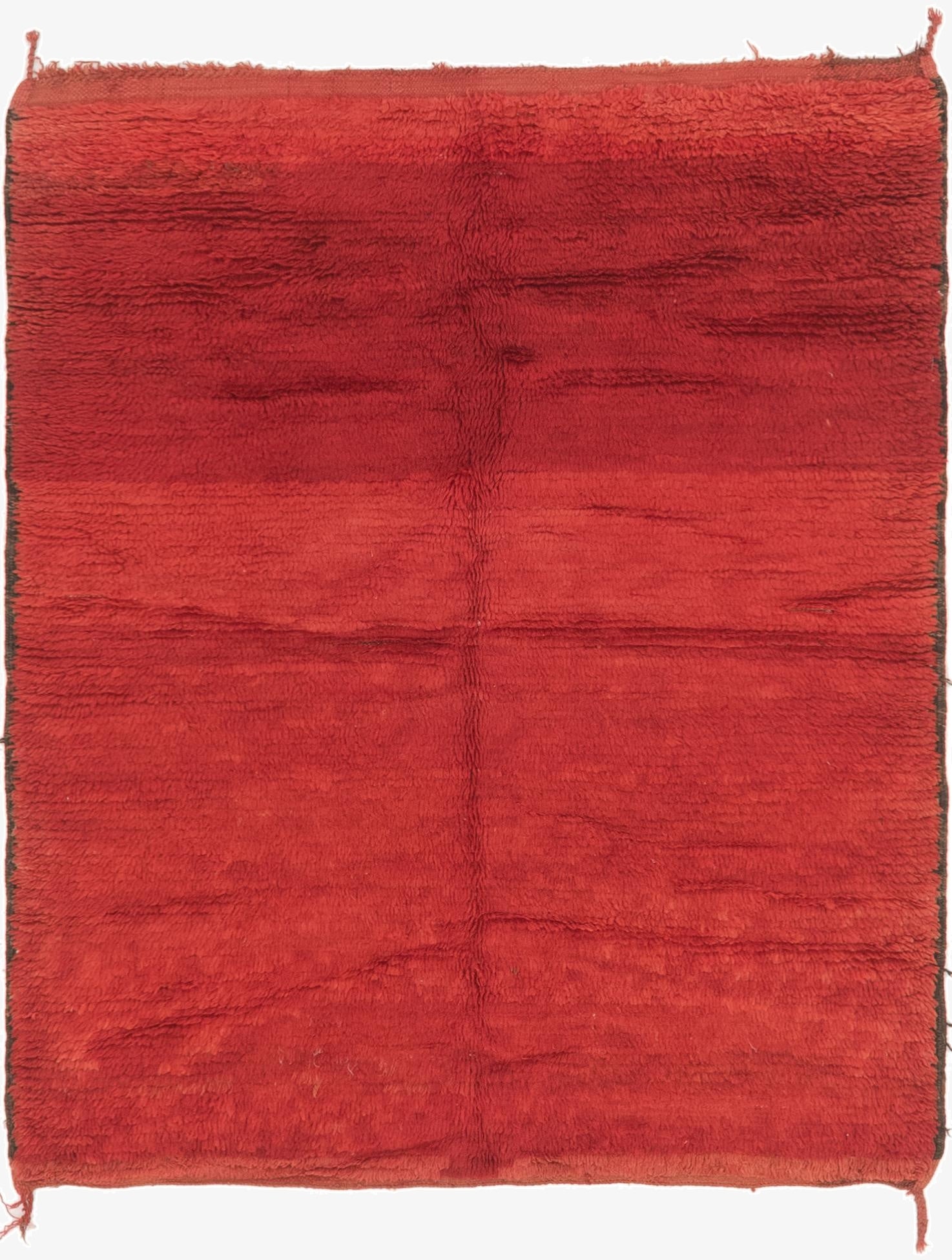  4' x 5' 3  Hand Knotted Moroccan Wool Rug