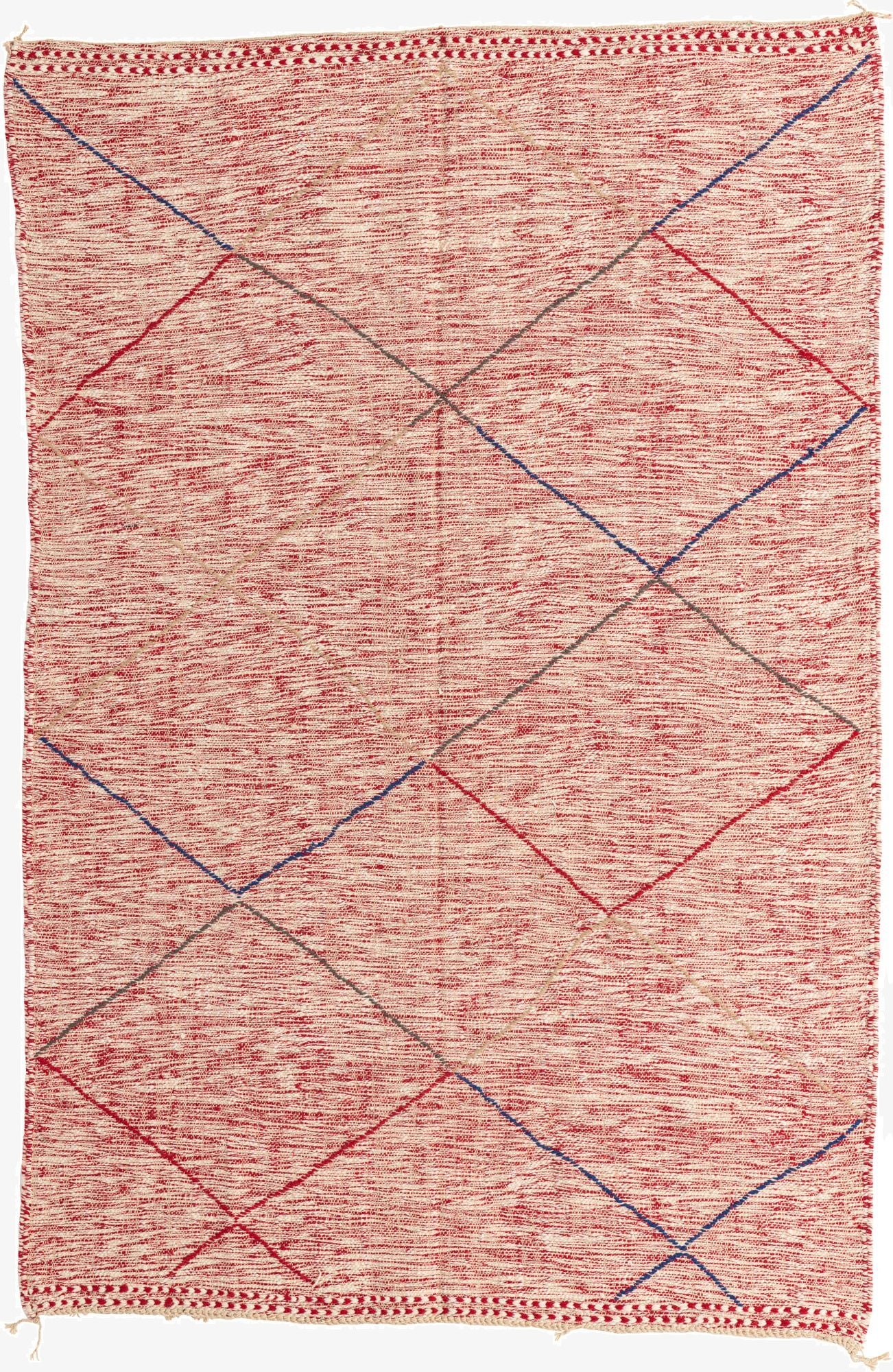  6' 6 x 9' 9  Hand Knotted Moroccan Wool Rug