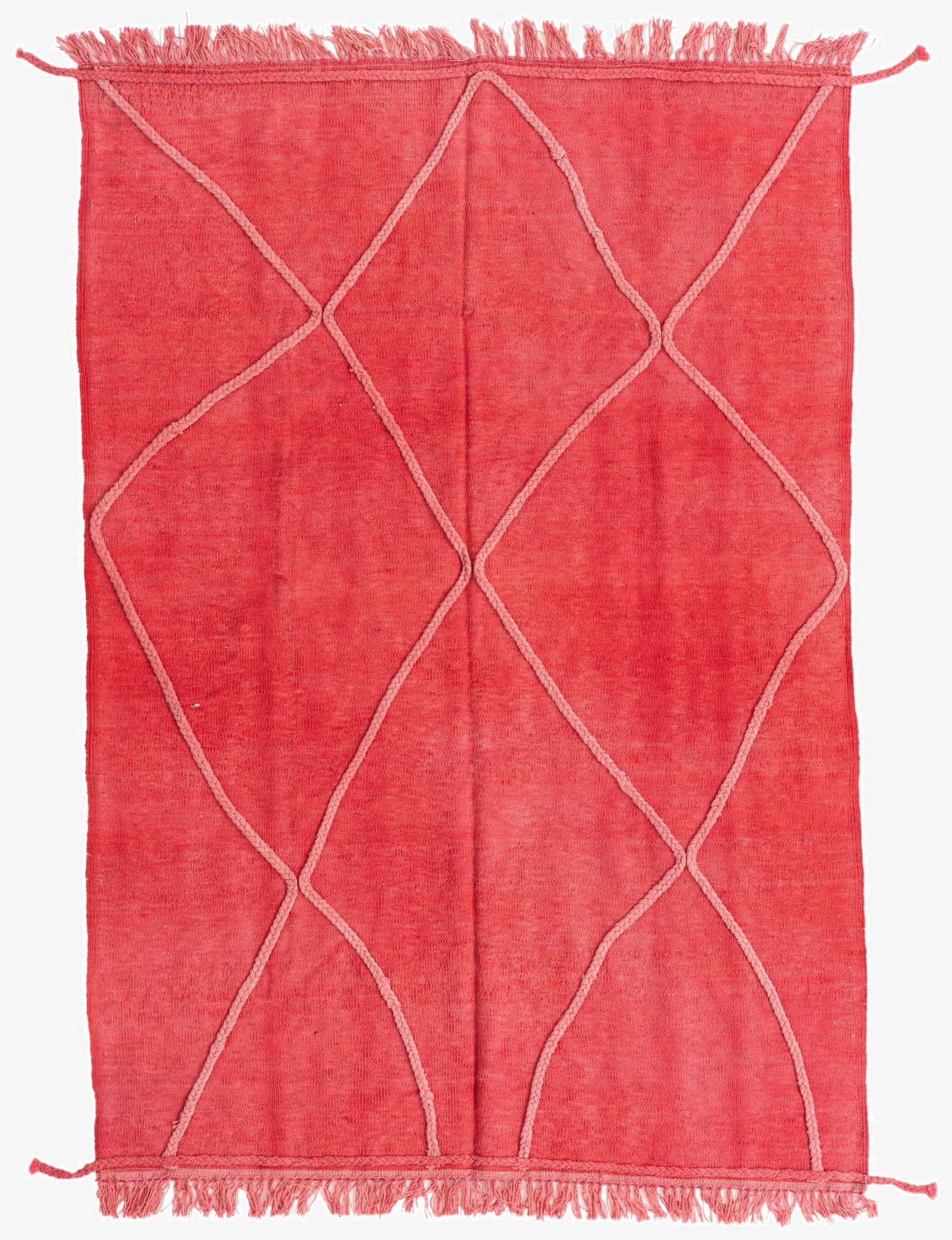  4' 1 x 6' 1  Hand Knotted Moroccan Wool Rug