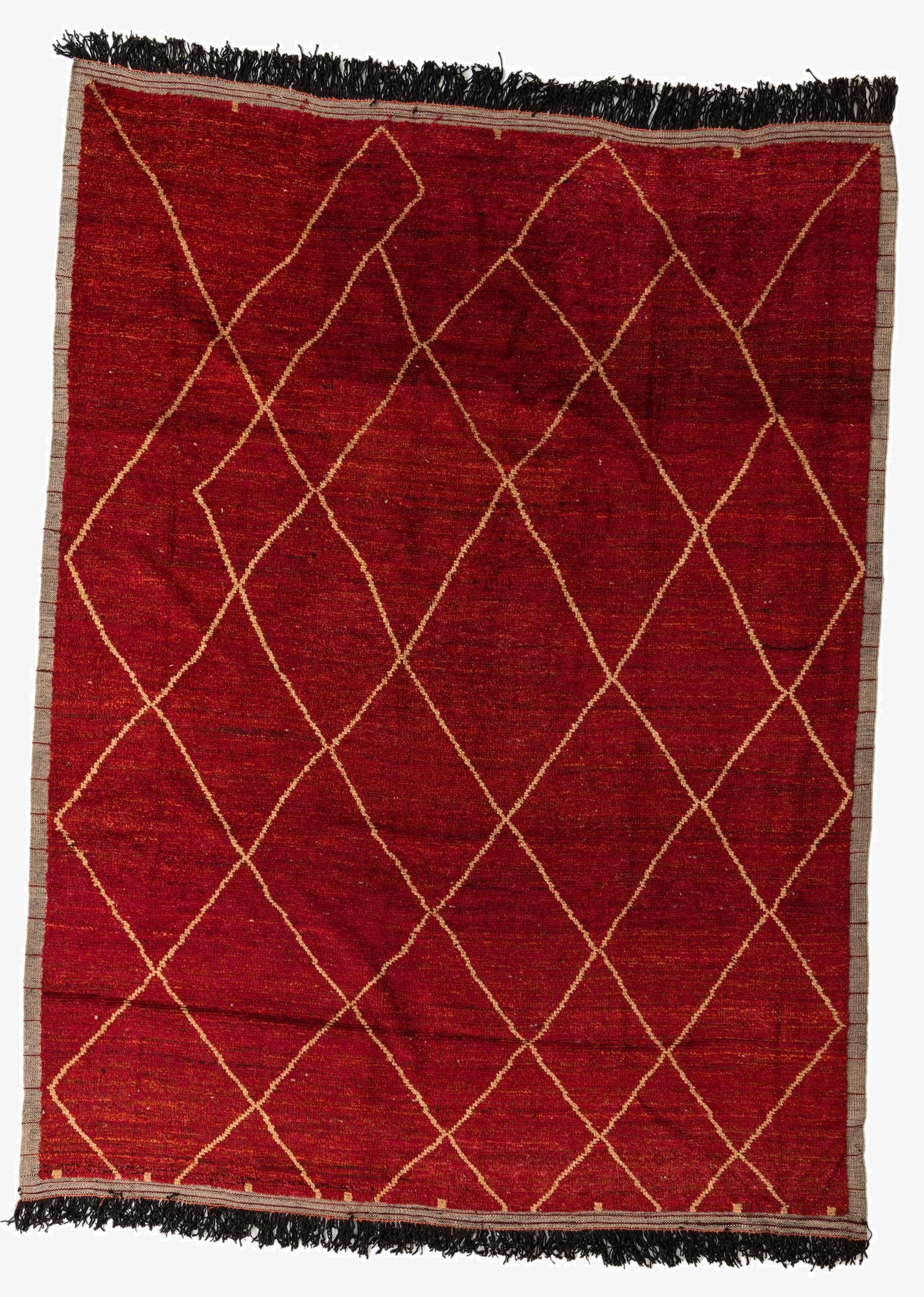  9' 2 x 12' 2  Hand Knotted Moroccan Wool Rug