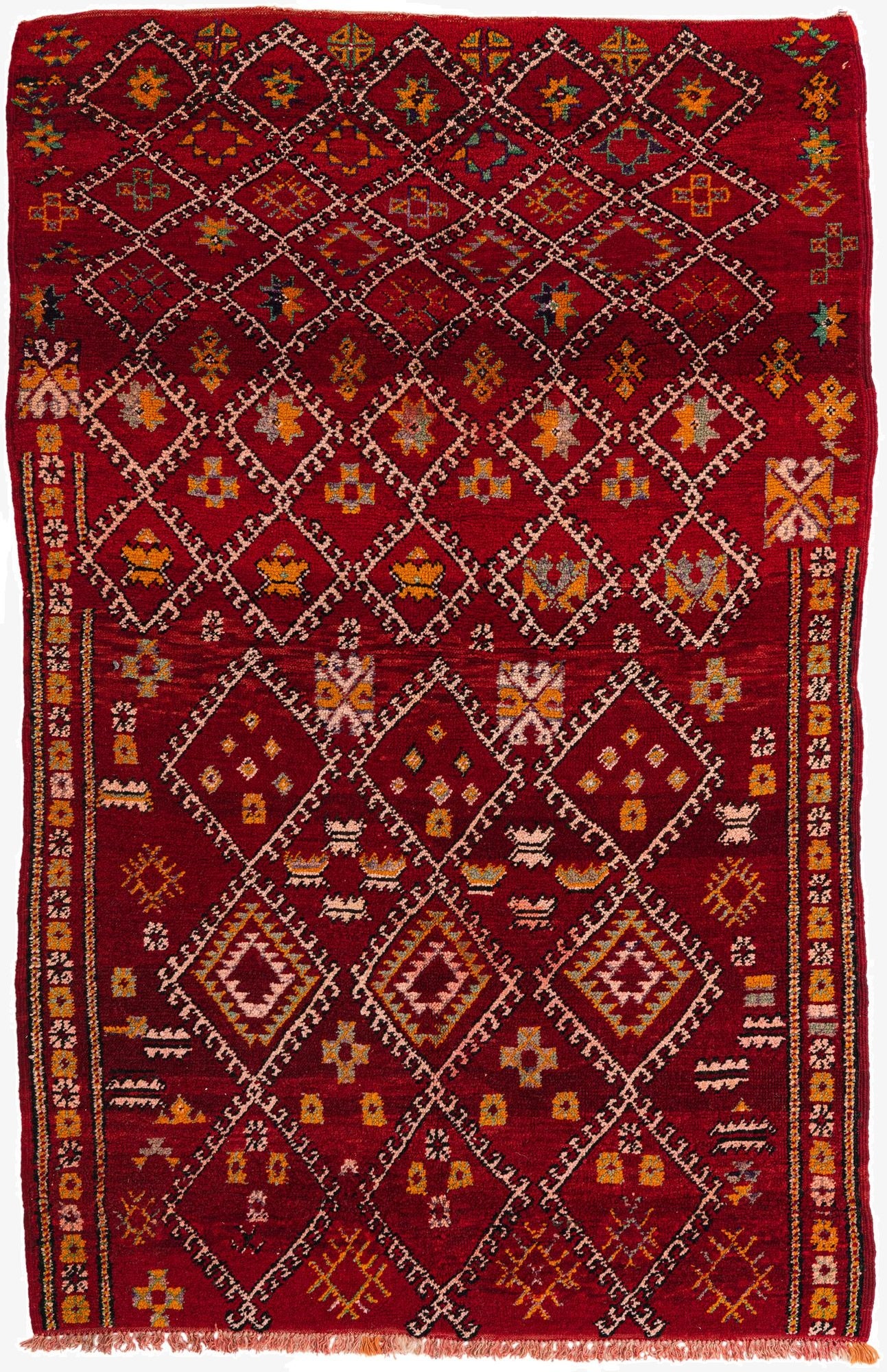  5' 5 x 8' 7  Hand Knotted Moroccan Wool Rug