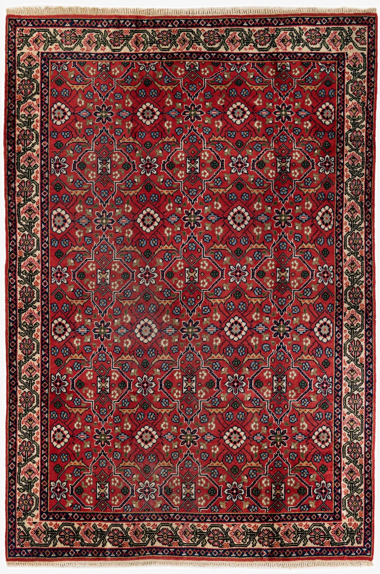  6' 6 x 9' 7  Hand Knotted Moroccan Wool Rug
