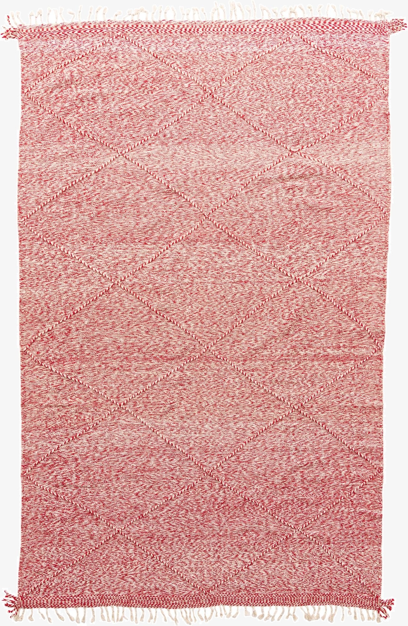  6' 7 x 10' 5  Hand Knotted Moroccan Wool Rug