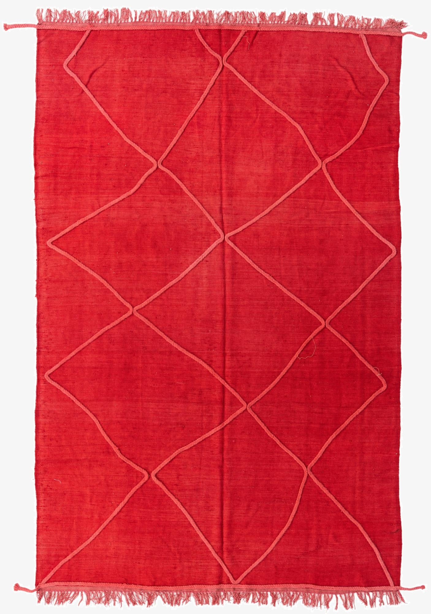  6' 4 x 9' 10  Hand Knotted Moroccan Wool Rug