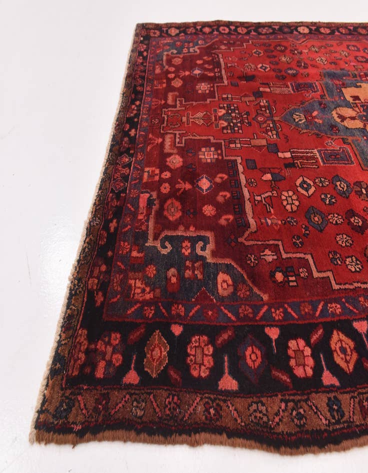 Detail image of  5' 10 x 9' 5  Hand Knotted Nahavand Persian Wool Rug