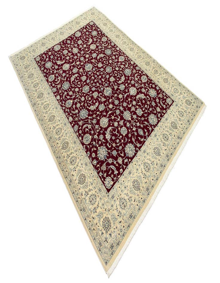 Detail image of  8' 2 x 11' 2  Hand Knotted Nain Persian Rug