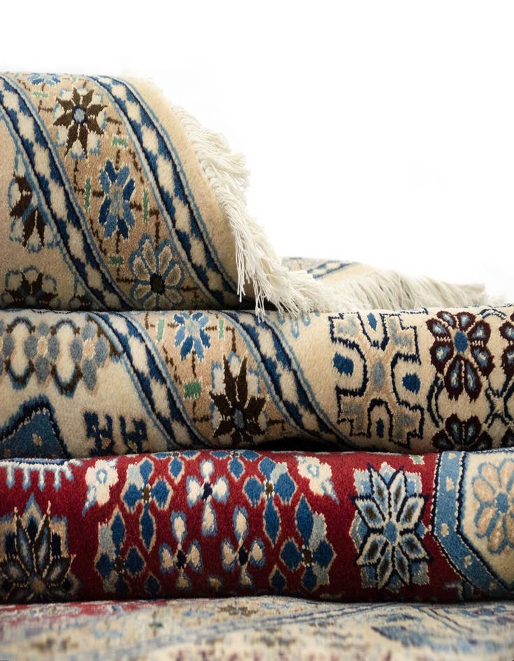 Detail image of  8' x 11' 4  Hand Knotted Nain Persian Rug