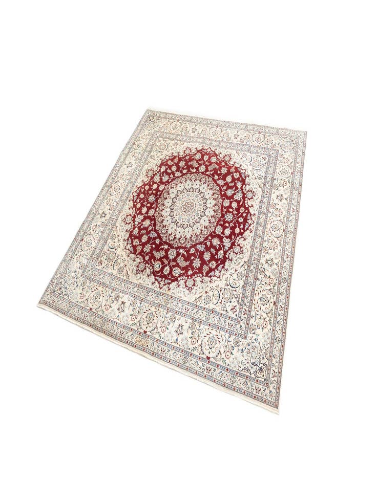 Detail image of  6' 7 x 6' 7  Hand Knotted Nain Rug