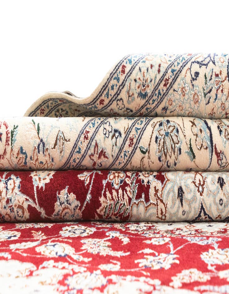 Detail image of  6' 7 x 6' 7  Hand Knotted Nain Rug