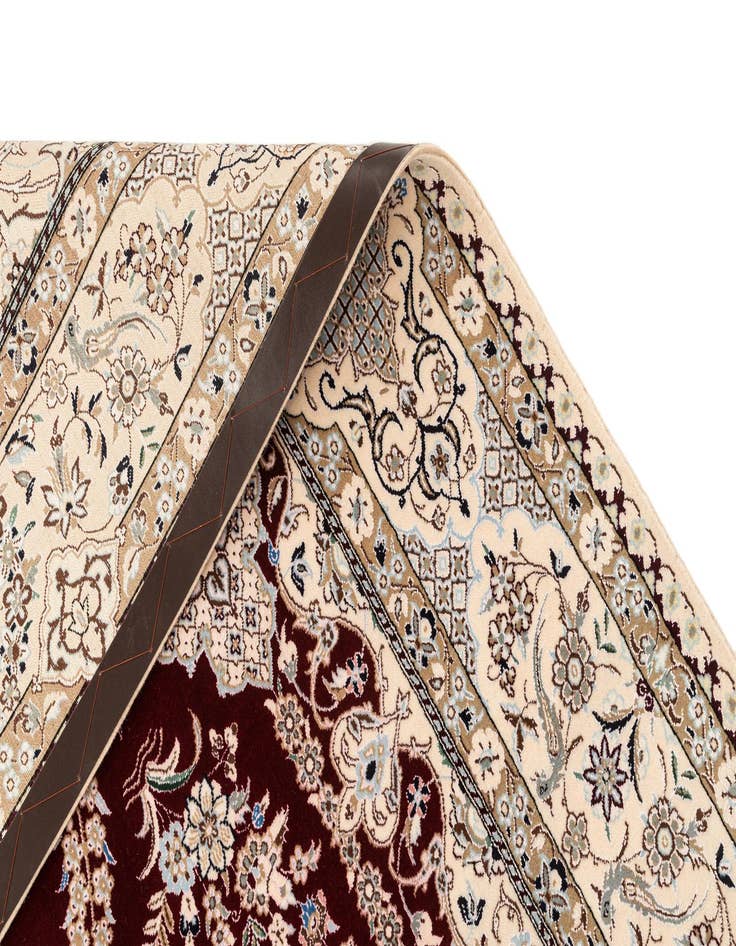 Detail image of  4' 11 x 7' 7  Hand Knotted Nain Rug