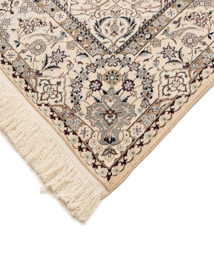 Detail image of  4' 11 x 7' 7  Hand Knotted Nain Rug