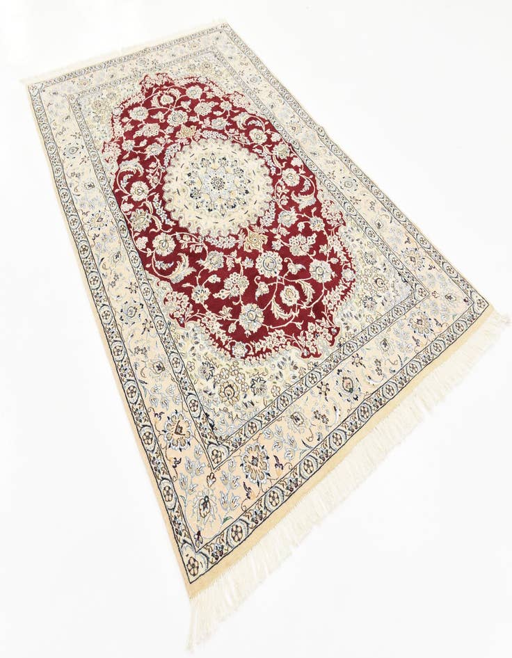 Detail image of  5' x 7' 11  Hand Knotted Nain Persian Rug