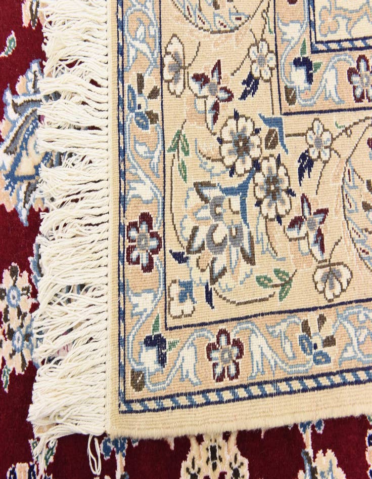 Detail image of  5' 1 x 8' 3  Hand Knotted Nain Persian Rug