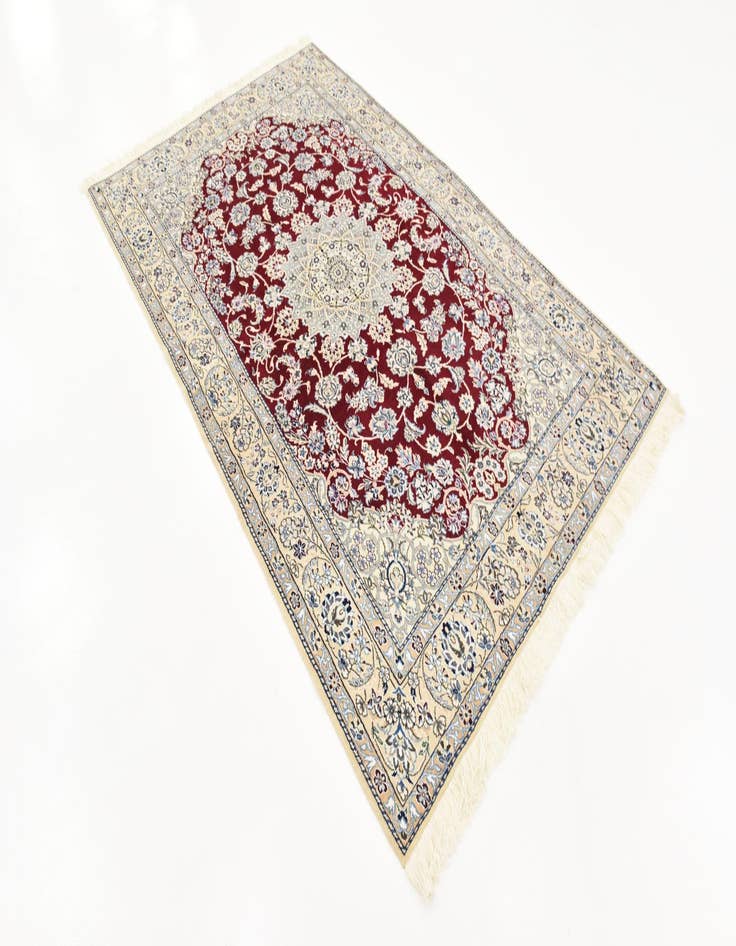 Detail image of  5' 1 x 8' 3  Hand Knotted Nain Persian Rug