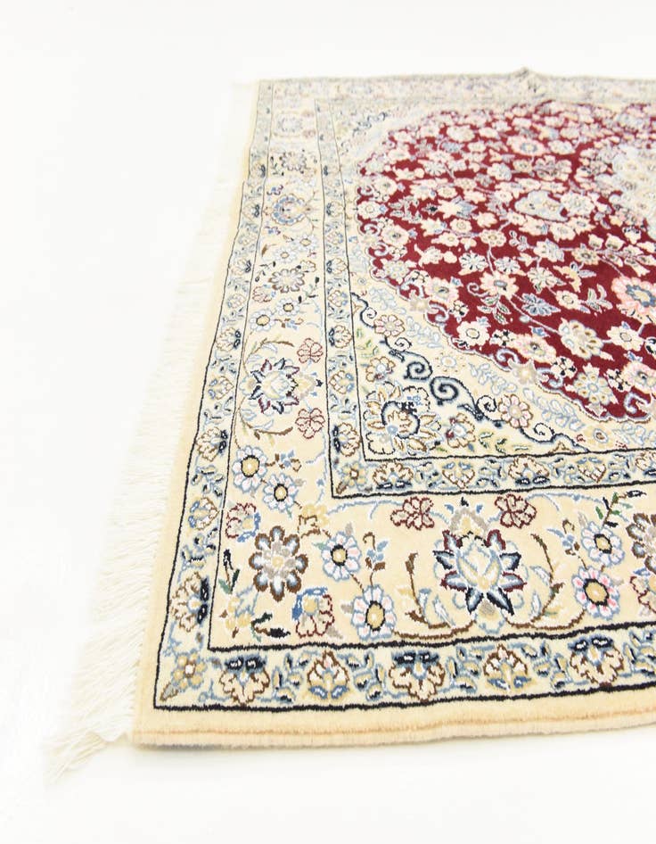 Detail image of  4' 10 x 6' 10  Hand Knotted Nain Persian Rug