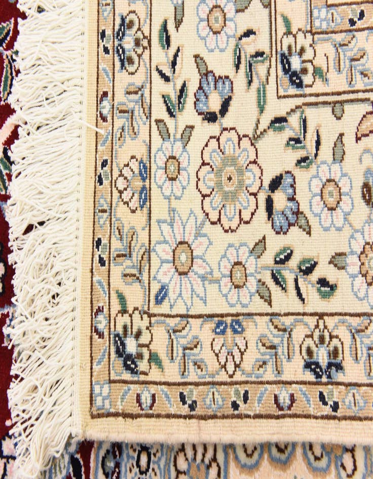 Detail image of  4' 11 x 8'  Hand Knotted Nain Persian Rug