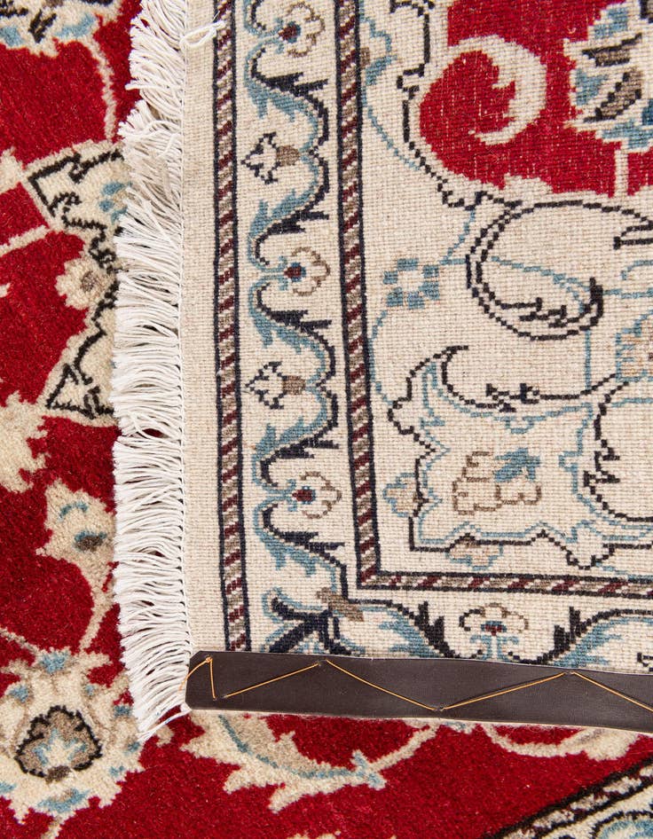 Detail image of  2' 10 x 4' 10  Hand Knotted Nain Persian Wool Rug