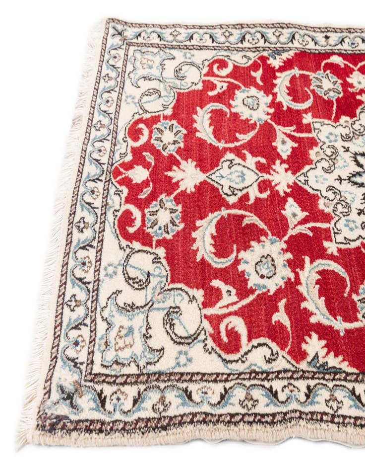 Detail image of  2' 10 x 4' 10  Hand Knotted Nain Persian Wool Rug