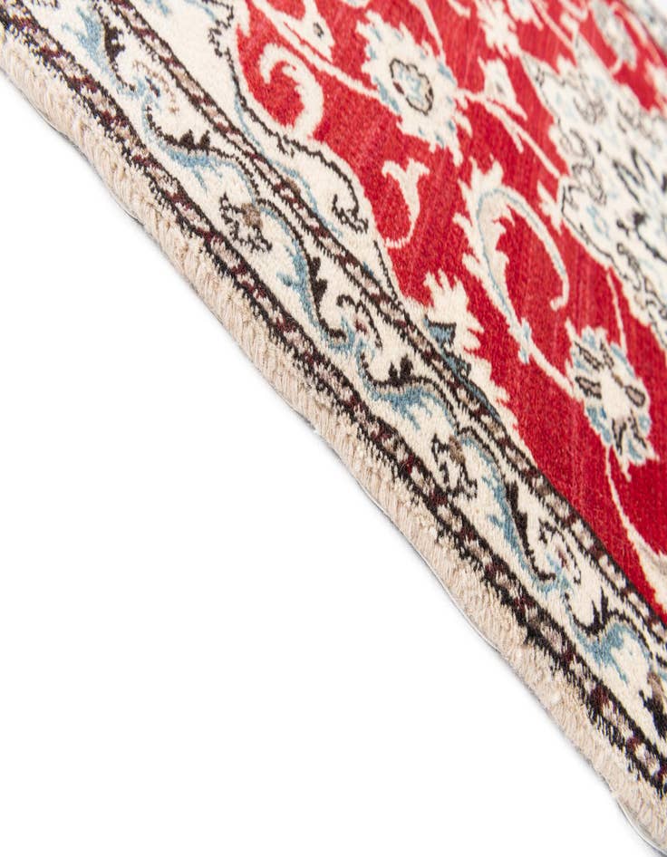 Detail image of  2' 10 x 4' 10  Hand Knotted Nain Persian Wool Rug