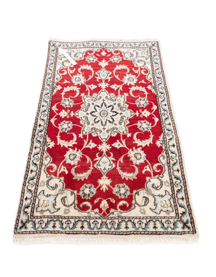 Detail image of  2' 10 x 4' 10  Hand Knotted Nain Persian Wool Rug