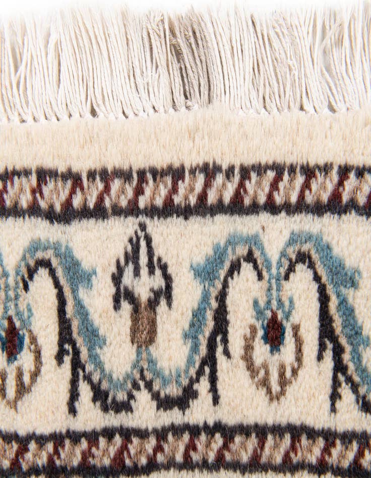 Detail image of  2' 10 x 4' 10  Hand Knotted Nain Persian Wool Rug